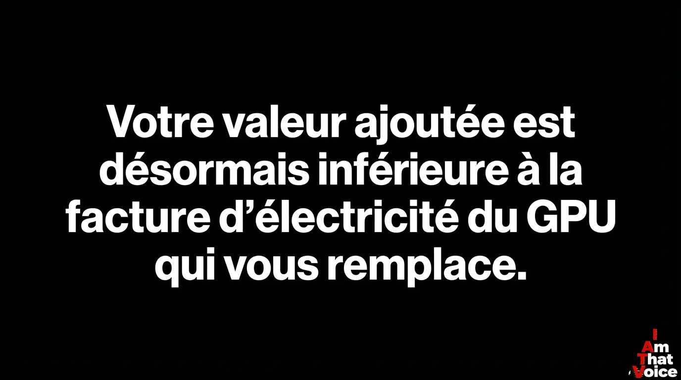 Votre valeur ajoutée est désormais inférieure à la facture d’électricité du GPU qui vous remplace