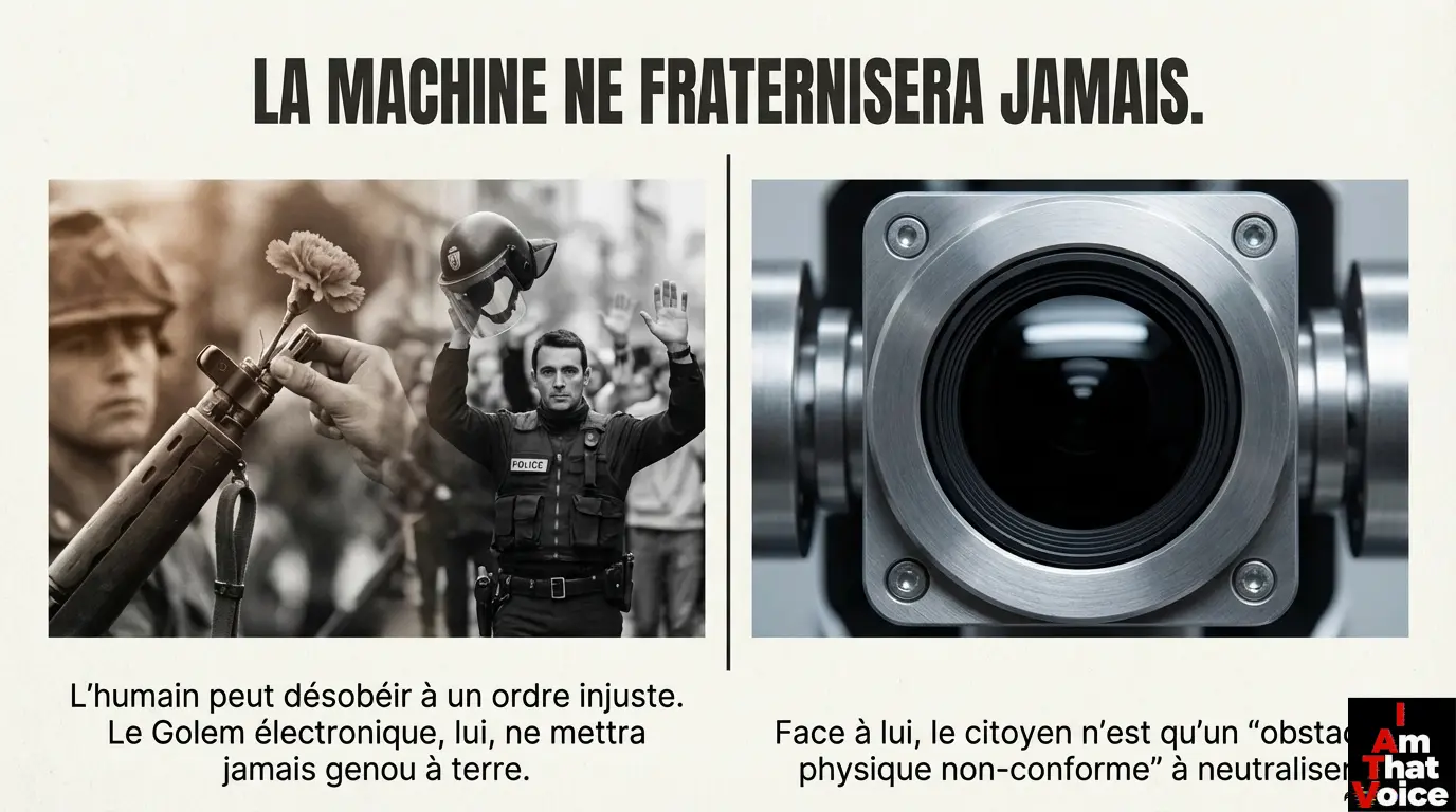 Contraste entre l&rsquo;empathie humaine et la froideur de la vision robotique