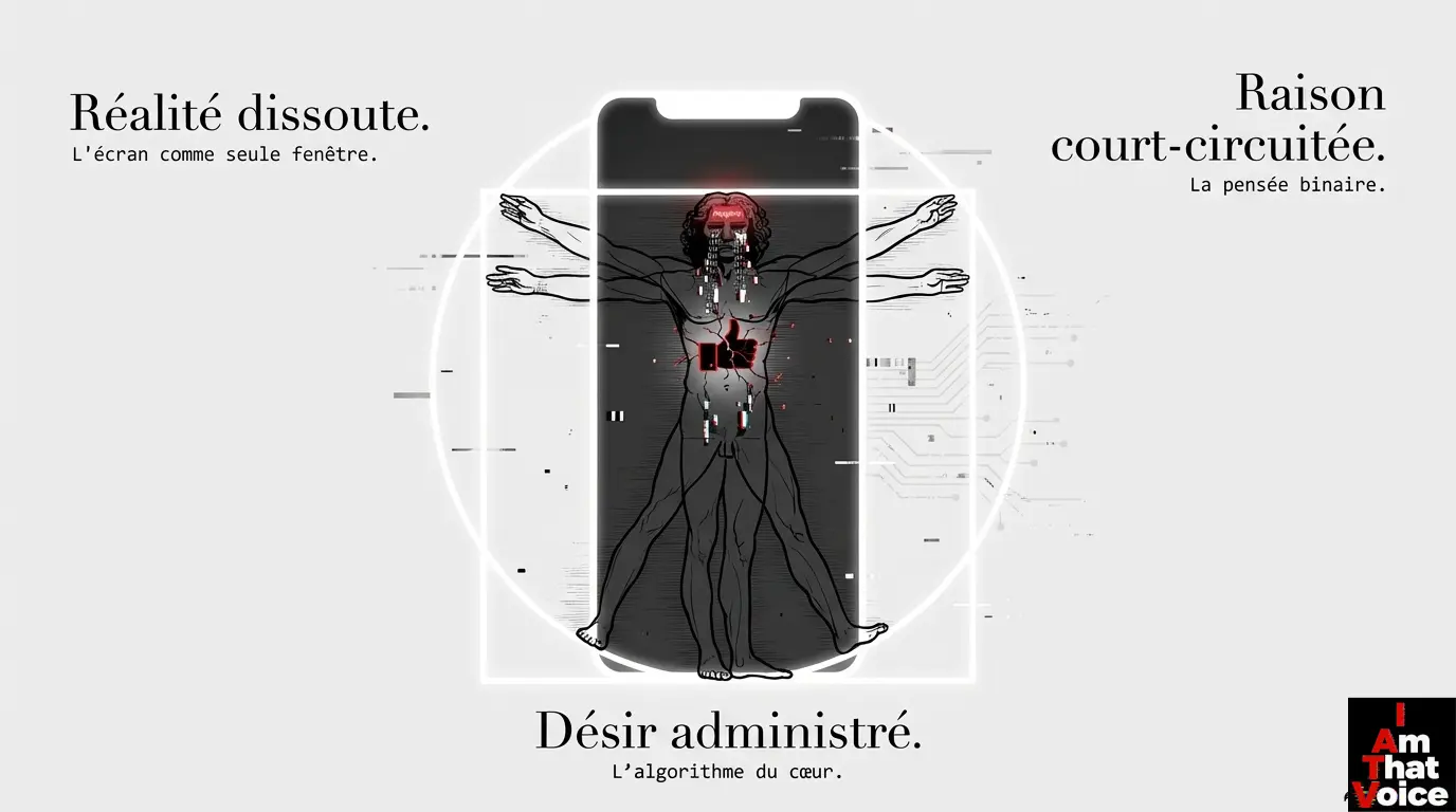 Réalité dissoute : l&rsquo;Homme de Vitruve enfermé dans le smartphone