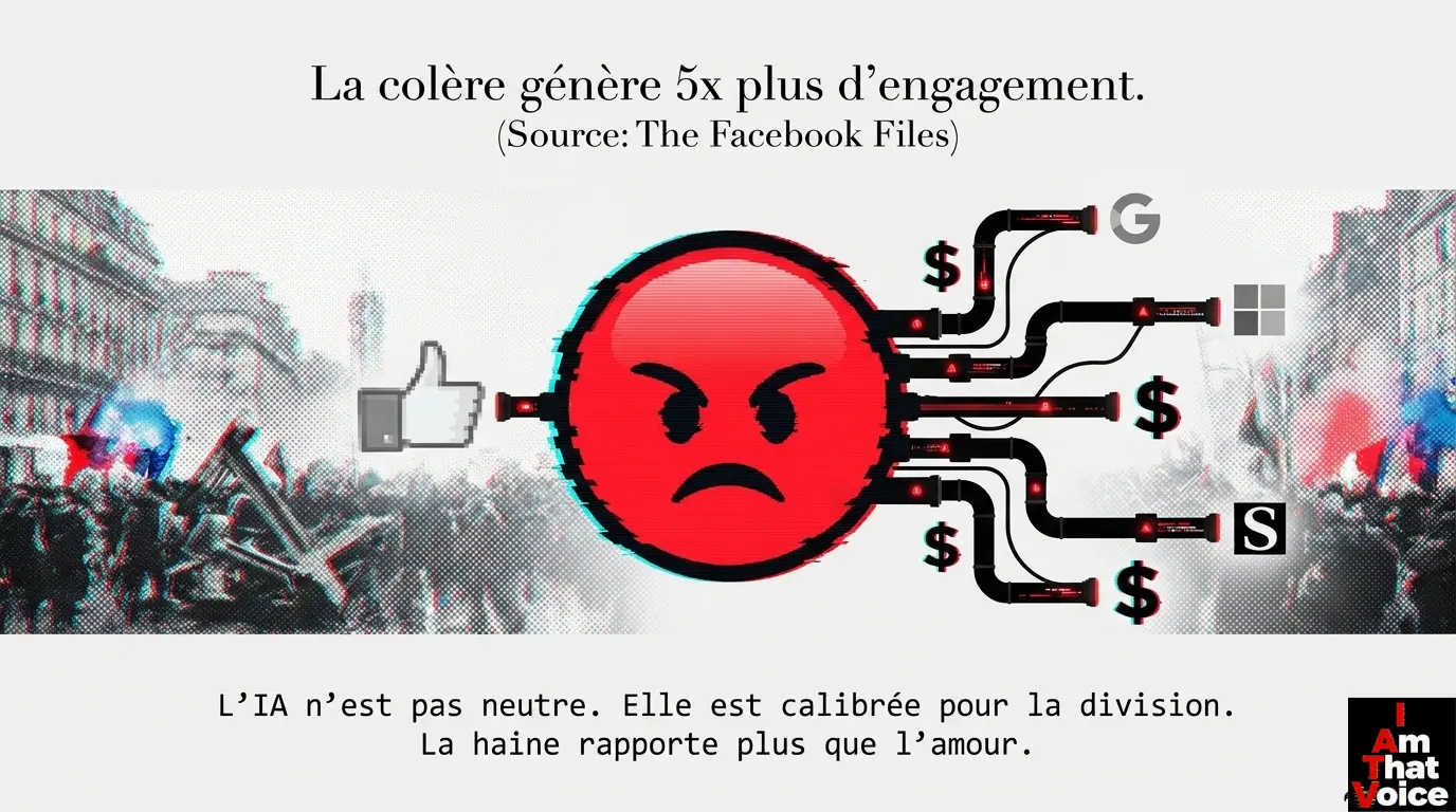 La haine comme modèle économique : l&rsquo;IA amplifie la polarisation pour maximiser les profits