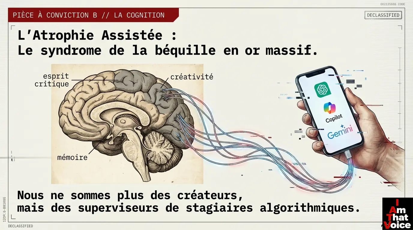 L&rsquo;atrophie assistée : le cerveau branché sur ChatGPT et Gemini