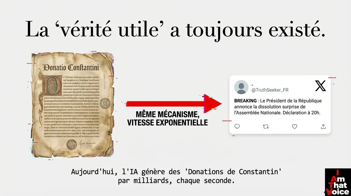 Donation de Constantin et IA : la persistance de la vérité utile
