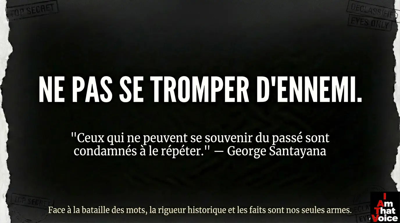 Ne pas se tromper d’ennemi — face à la bataille des mots, la rigueur historique et les faits sont nos seules armes